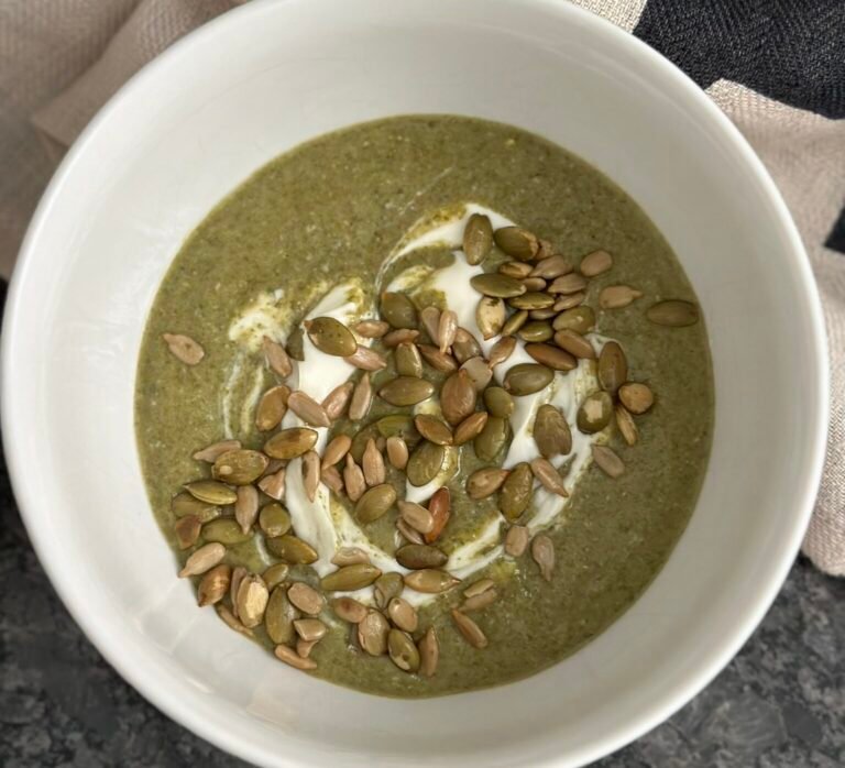 healthy creamy spinach soup
