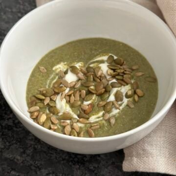 healthy creamy spinach soup