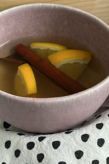aromatic turmeric cinnamon tea in a cup