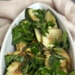 perfectly grilled zucchini with garlic