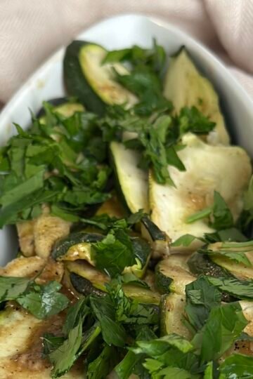 perfectly grilled zucchini with garlic