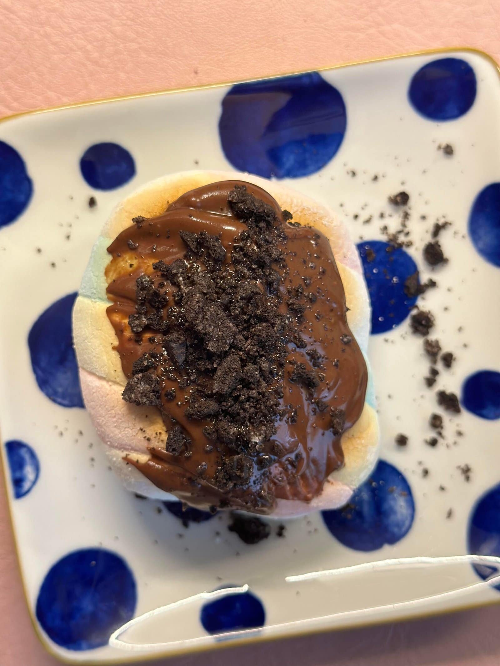 chocolate marshmallows on a plate