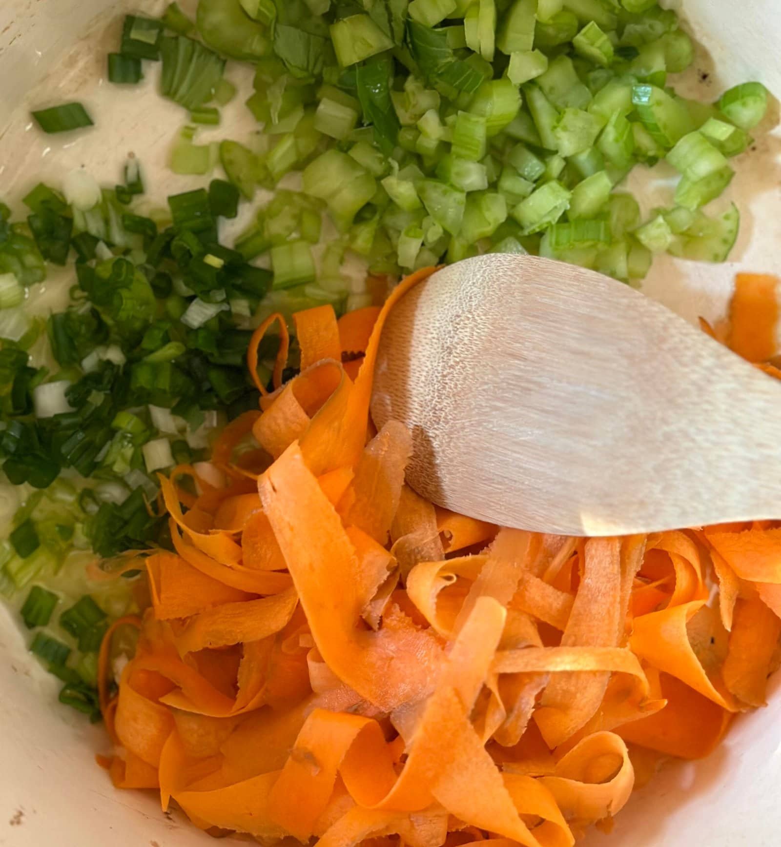 shimmering vegetables vegetables in a pot