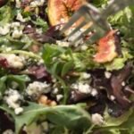 Figs and blue cheese maple glazed salad