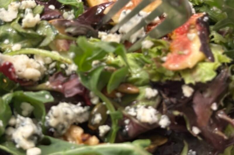 Figs and Blue Cheese Maple Glazed Salad