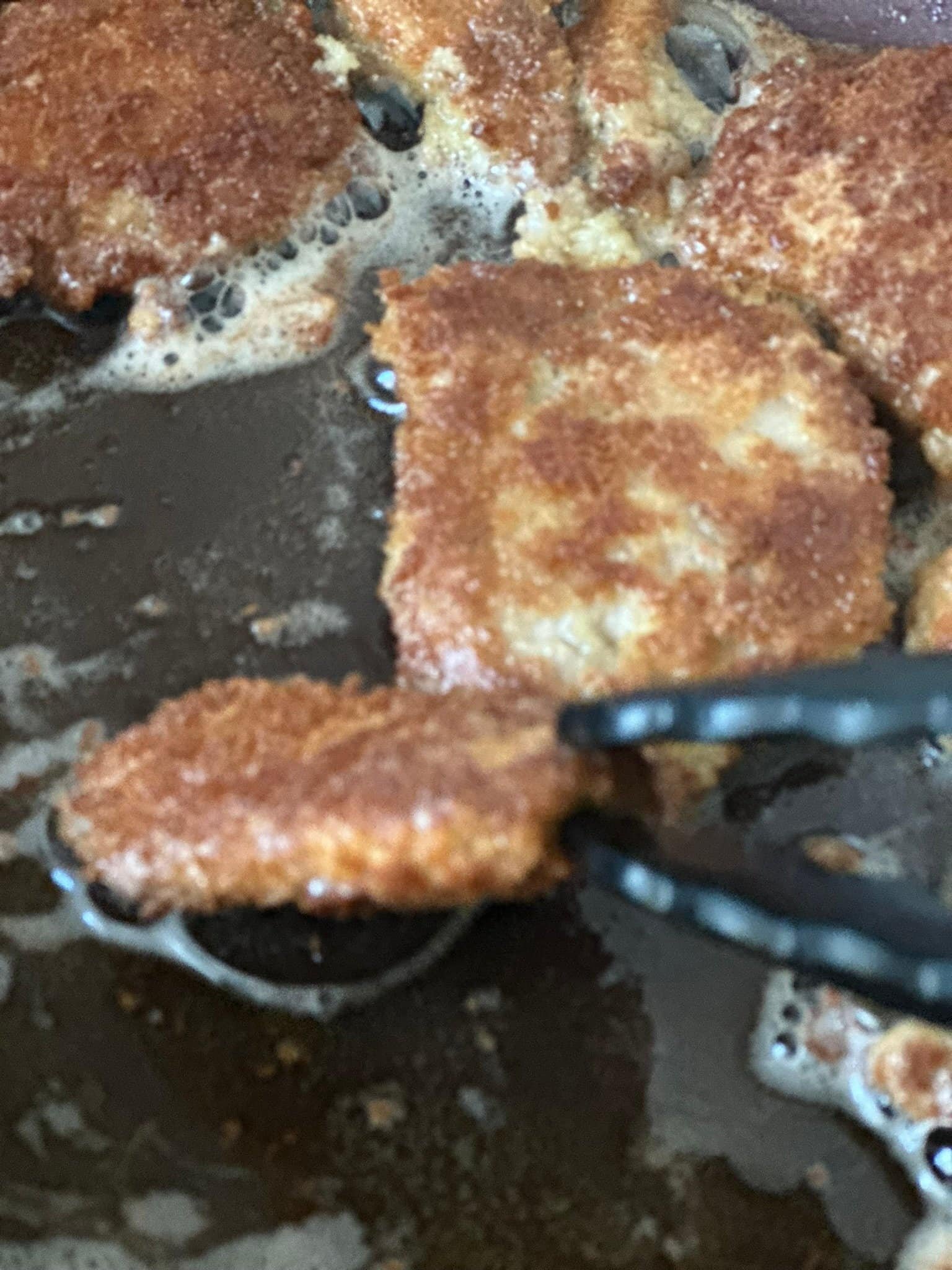 The Ultimate Cutlet Sandwich frying cutlets