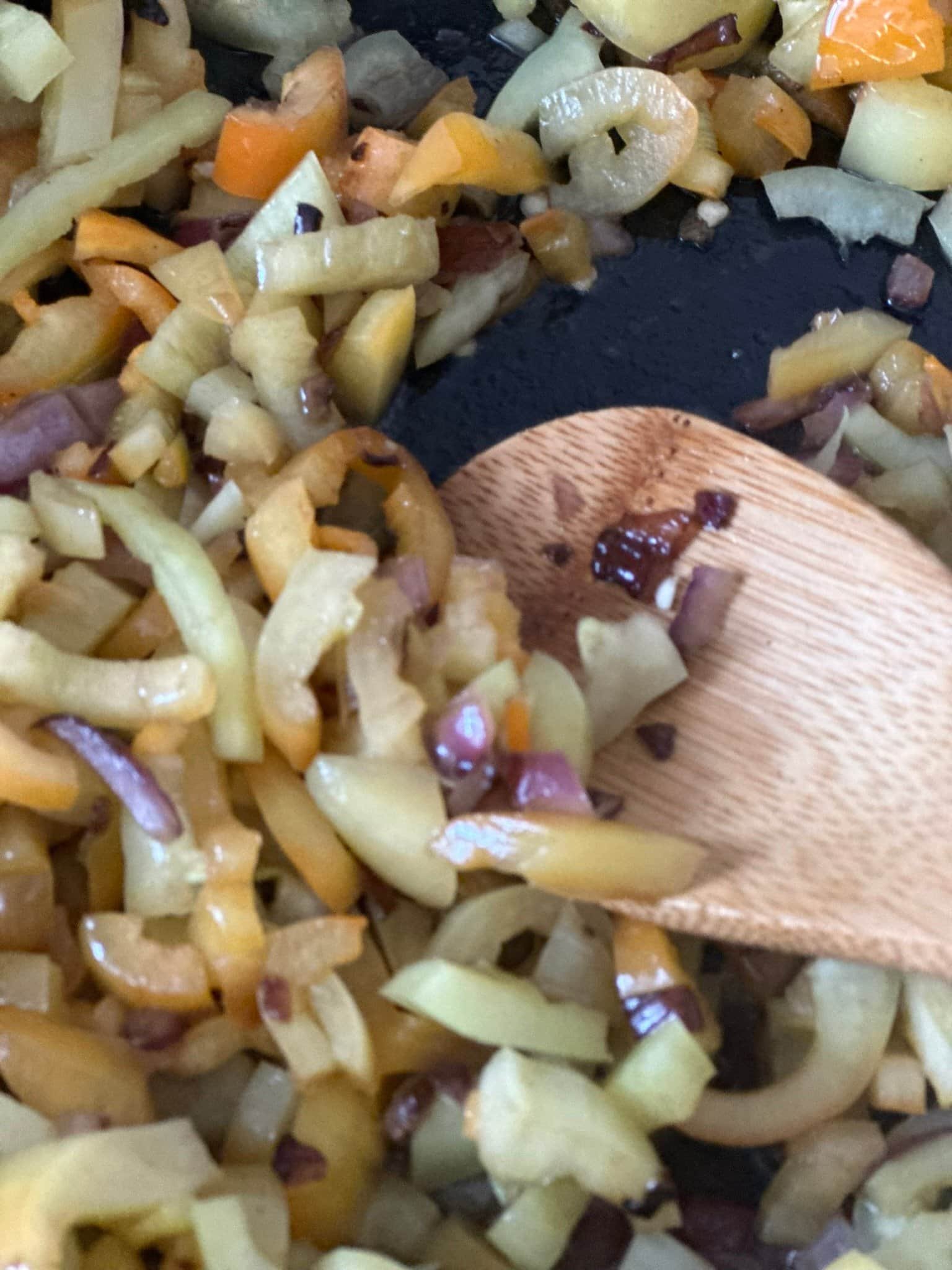 The Best Shakshuka cook vegetables in a pan