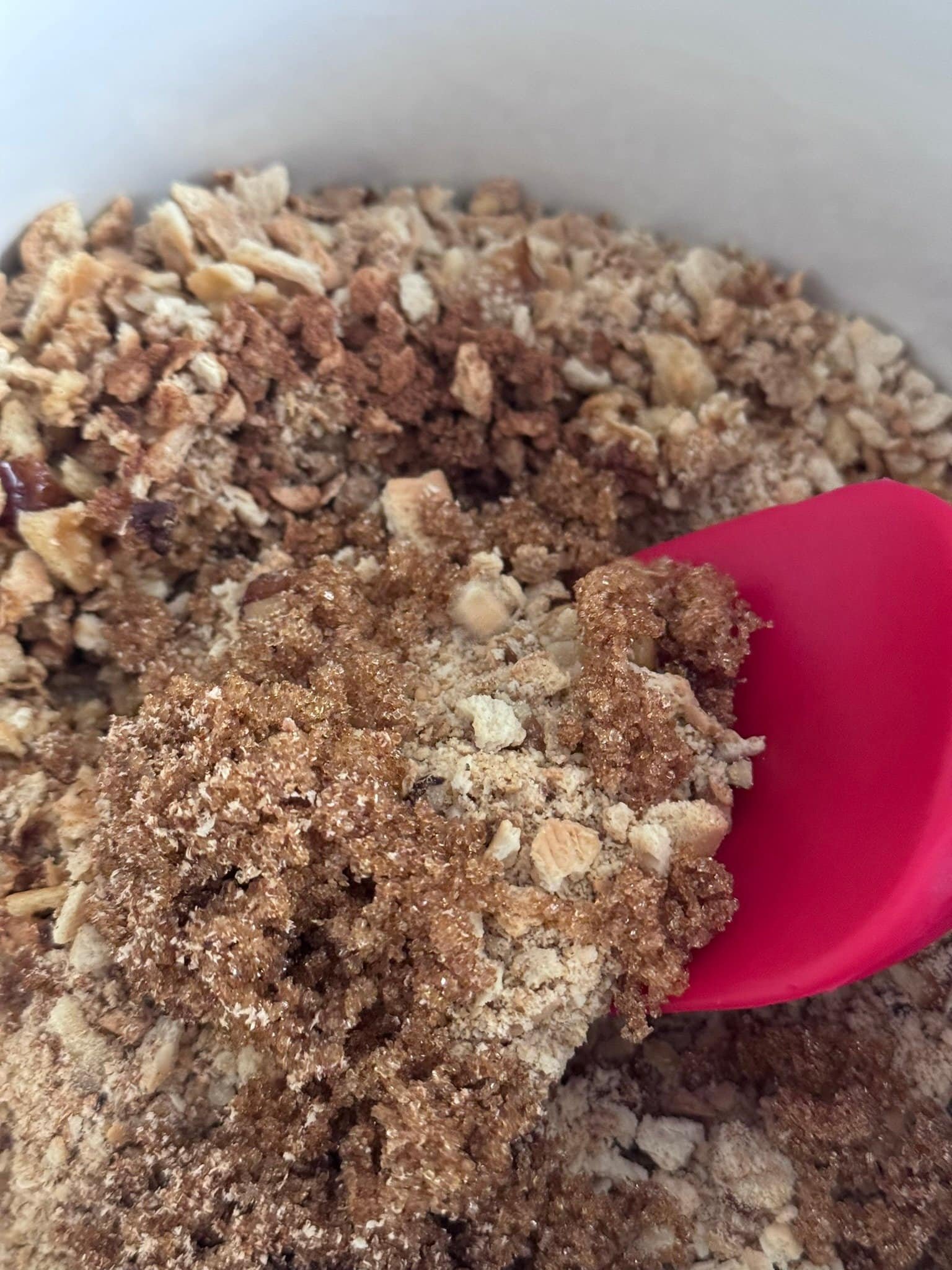 Maple Glazed Cheesecake mixing dry ingredients