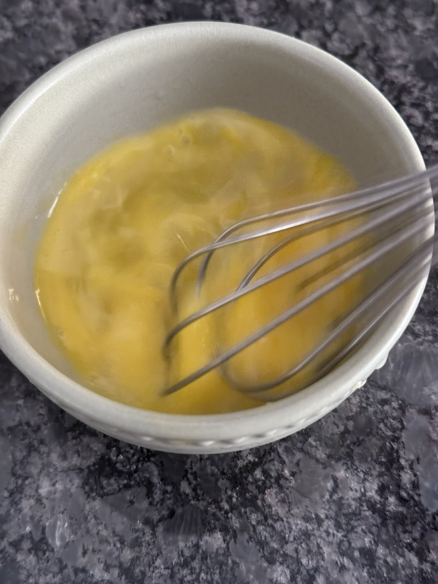 Maple Glazed Cheesecake beat the eggs