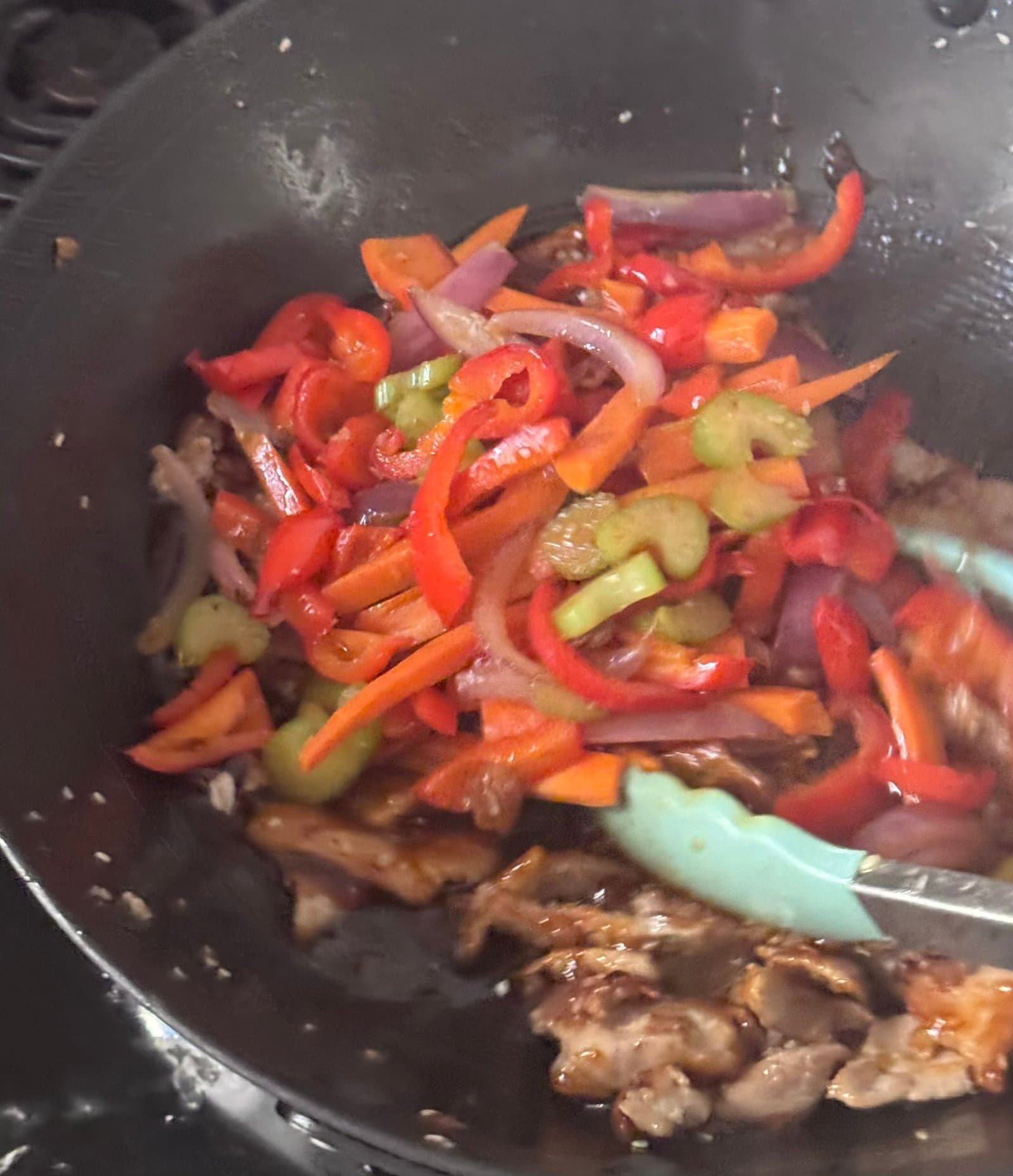 IMG_7017 stir veggies and meat in the sauce