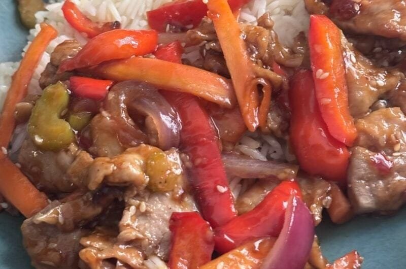 Sticky Pork on Rice