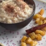 caramelized pineapple and rice pudding