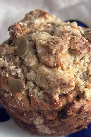 healthy blueberry oat muffins