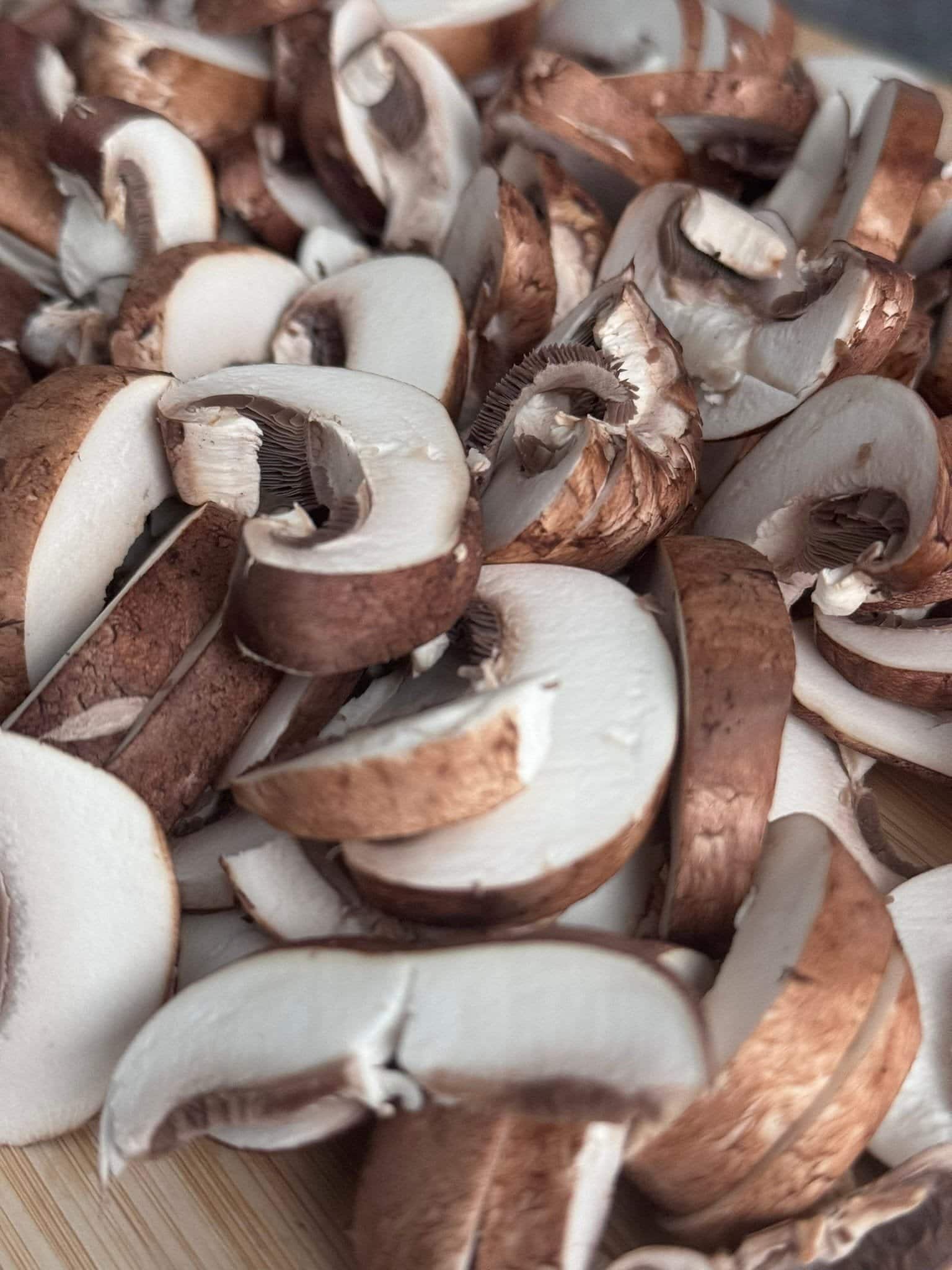 Chicken Parmesan with a Mushroom Twist sliced cremini mushrooms