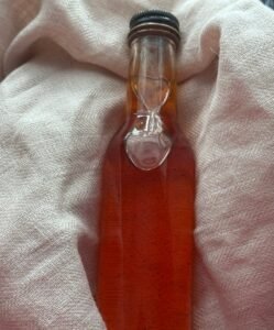 chilli oil in a bottle