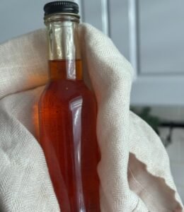 chilli oil in a bottle