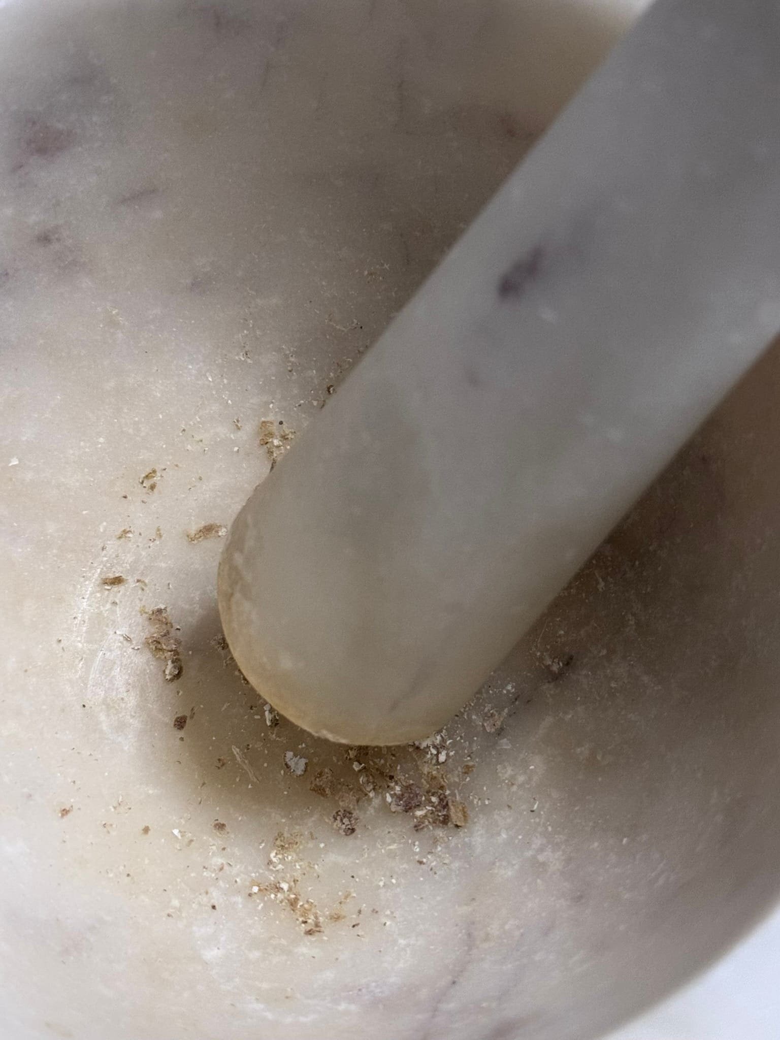 Homemade Cardamom Latte grind the cardamom