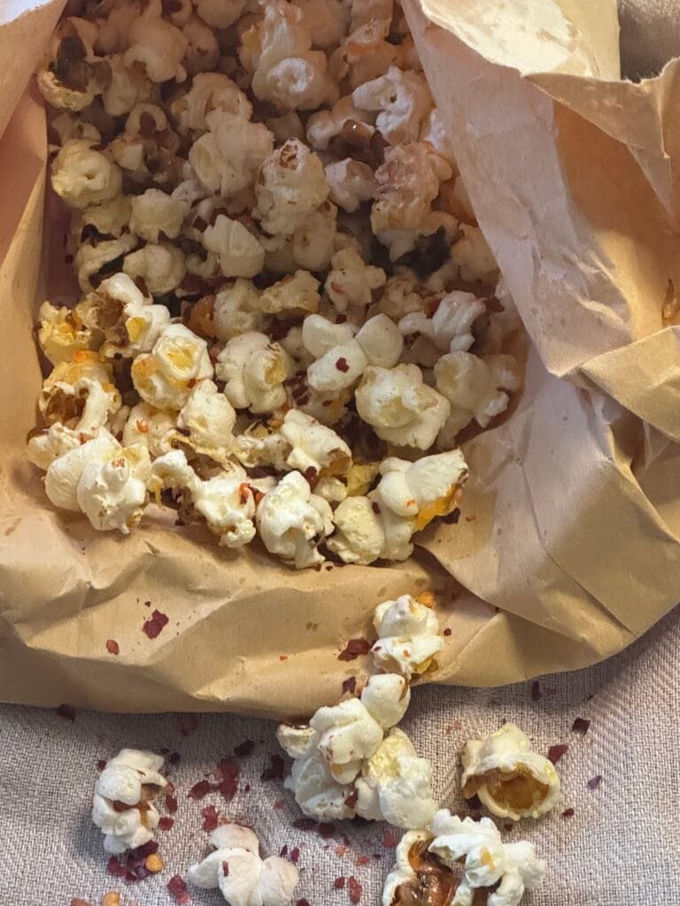 stovetop popcorn with butter and cheese