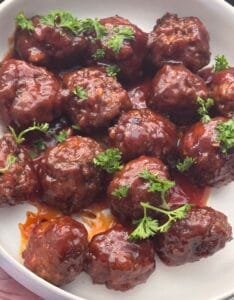 sweet and spicy meatballs