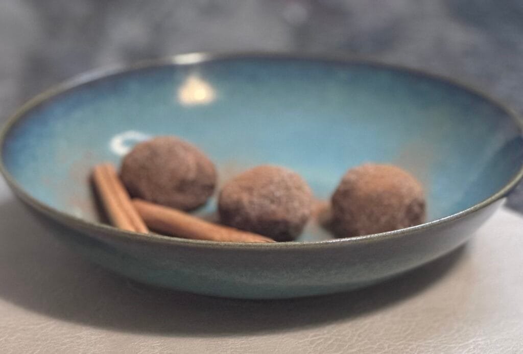 chocolate truffles with Baileys and cinnamon