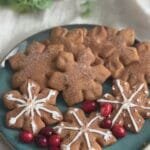 gingerbread cookies on a plate