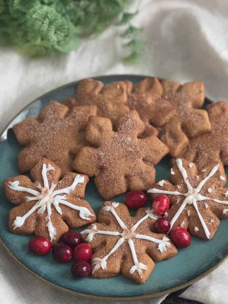 gingerbread cookies on a plate