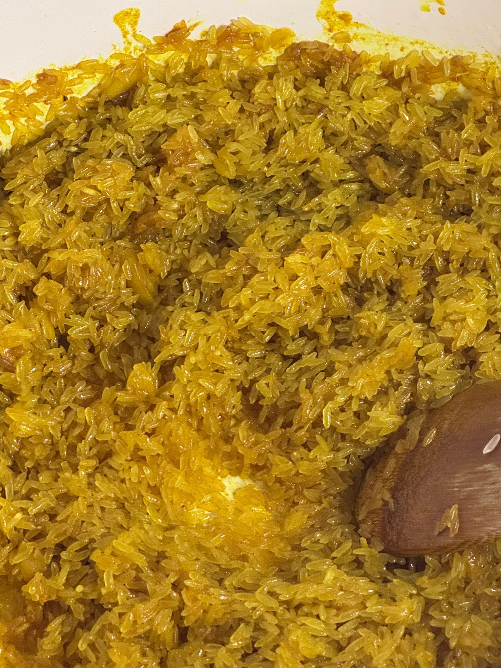 6 add and mix the rice