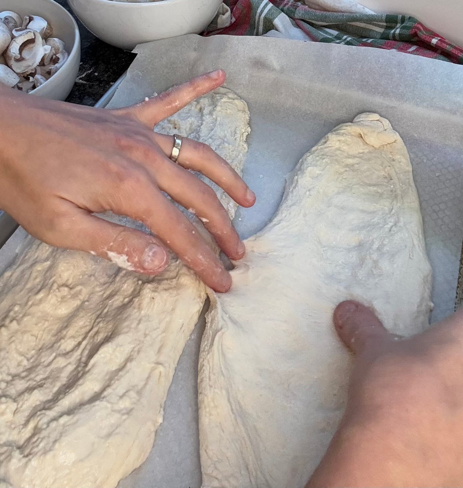 form shape the dough