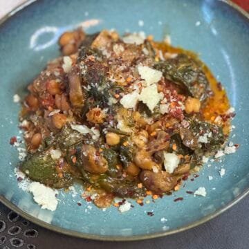 served one pot vegetable chickpea stew