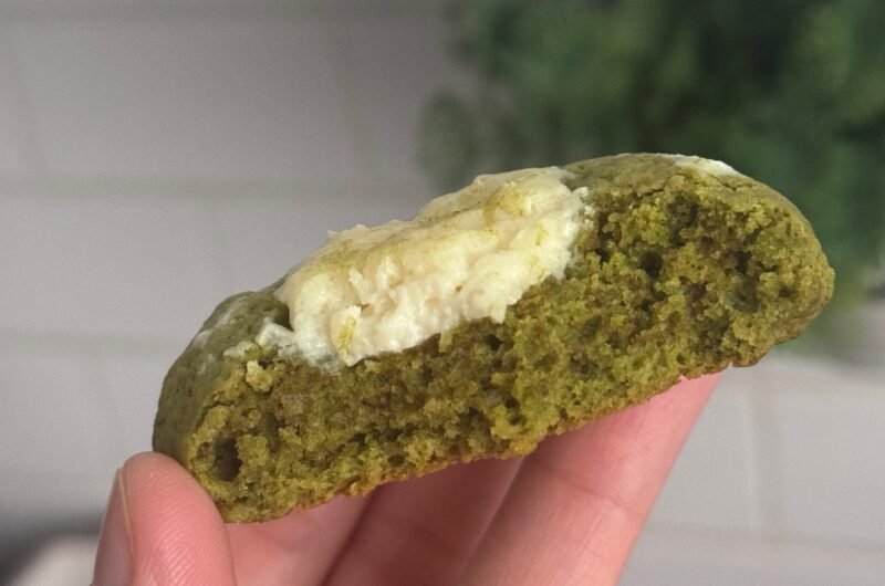 Matcha Cookies With Cream Cheese Filling