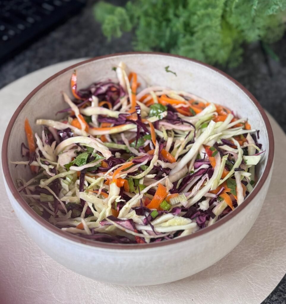fresh and spicy coleslaw