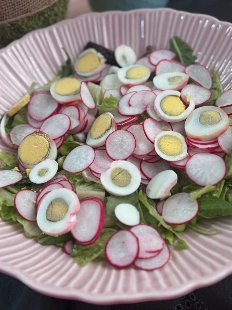 easter salad with egg