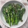 Toasted Broccoli with Sesame Oil and Parmesan Cheese
