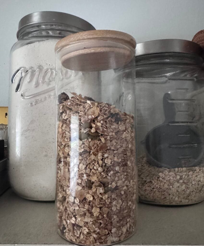 granola in a jar