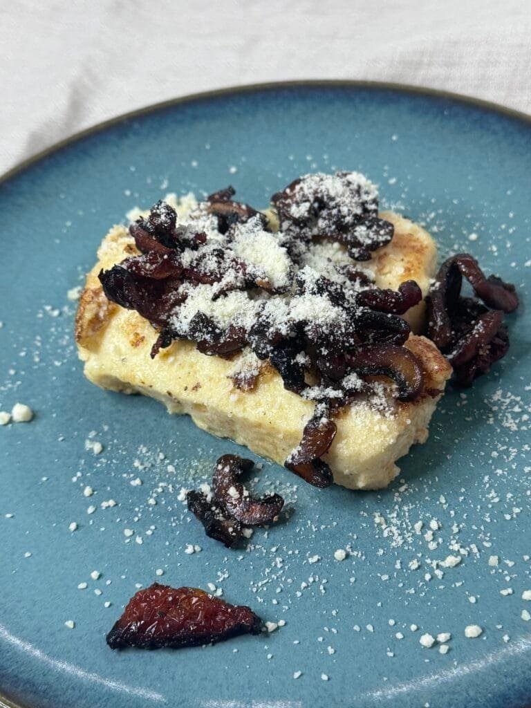 Easy Polenta with Roasted Mushrooms and Sun-Dried Tomatoes