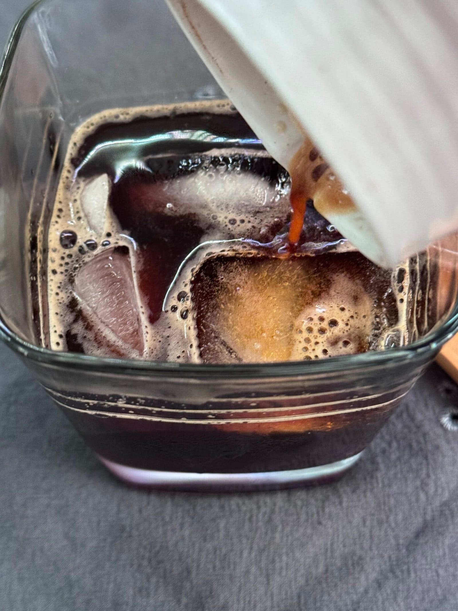 IMG_3909 pour coffee into the ice