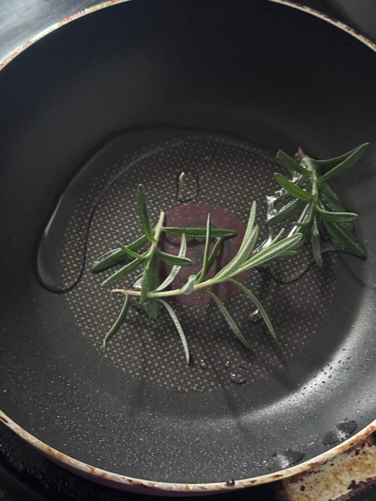 rosemary in a pan