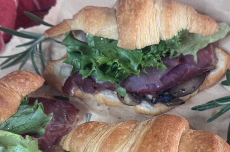 Cheesy Mushroom Stuffed Croissants