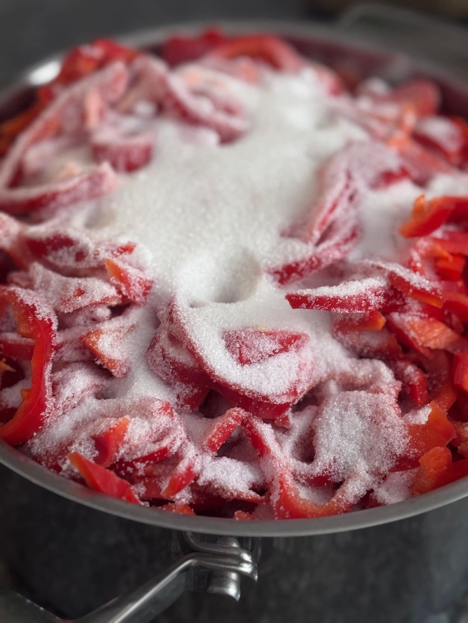 sugar over peppers add sugar over peppers