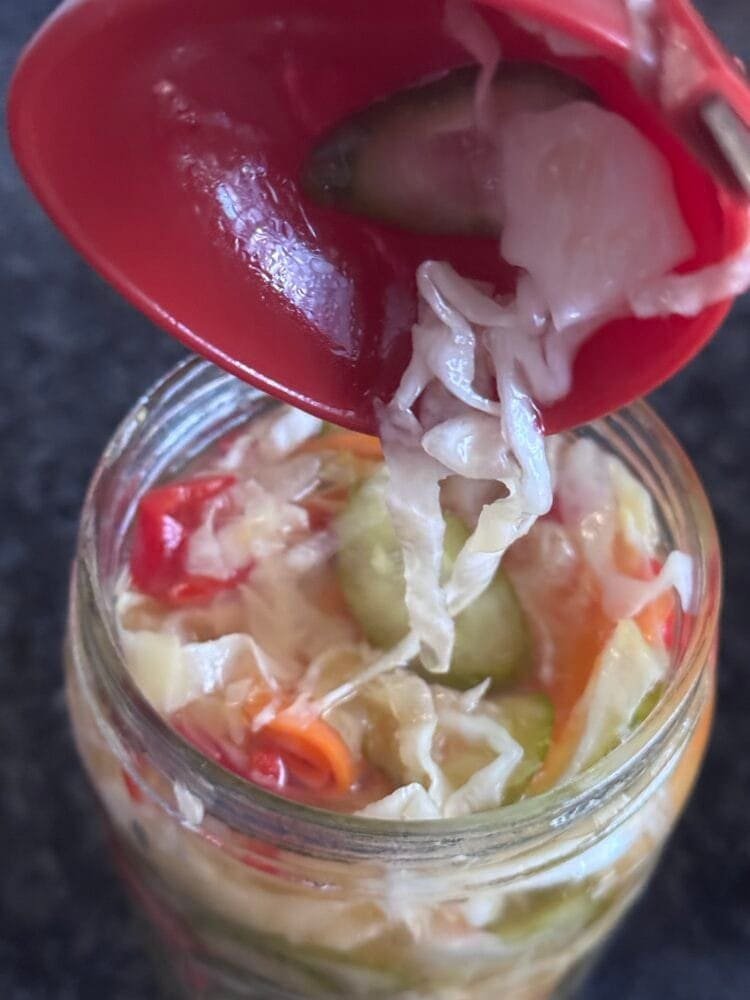 pickled salad salad in a jar