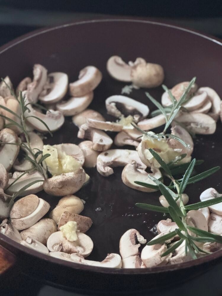 cook mushrooms with rosemary