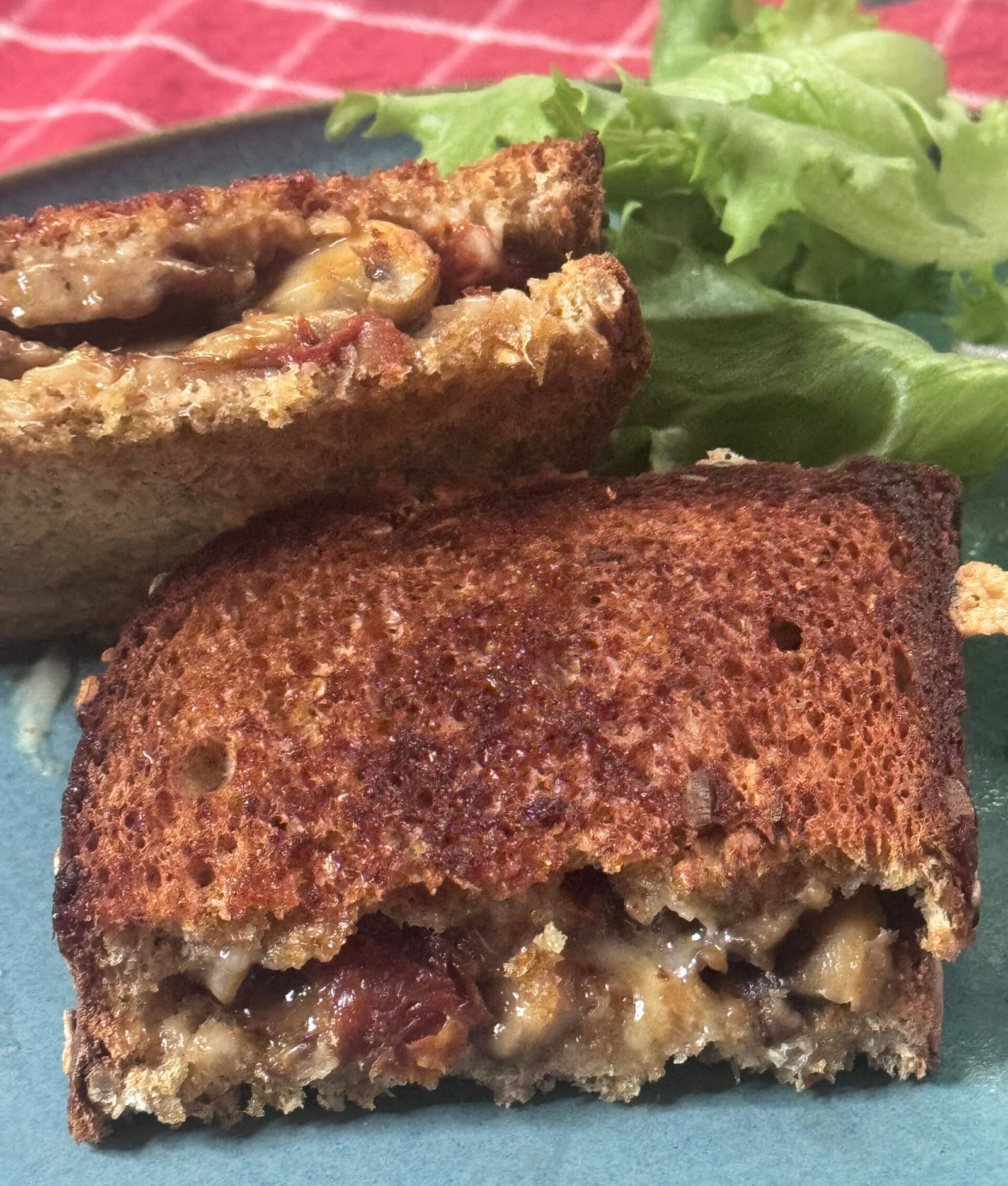 mushrooms brie cheese sandwich