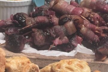 The Best Bacon Wrapped Dates With Blue Cheese
