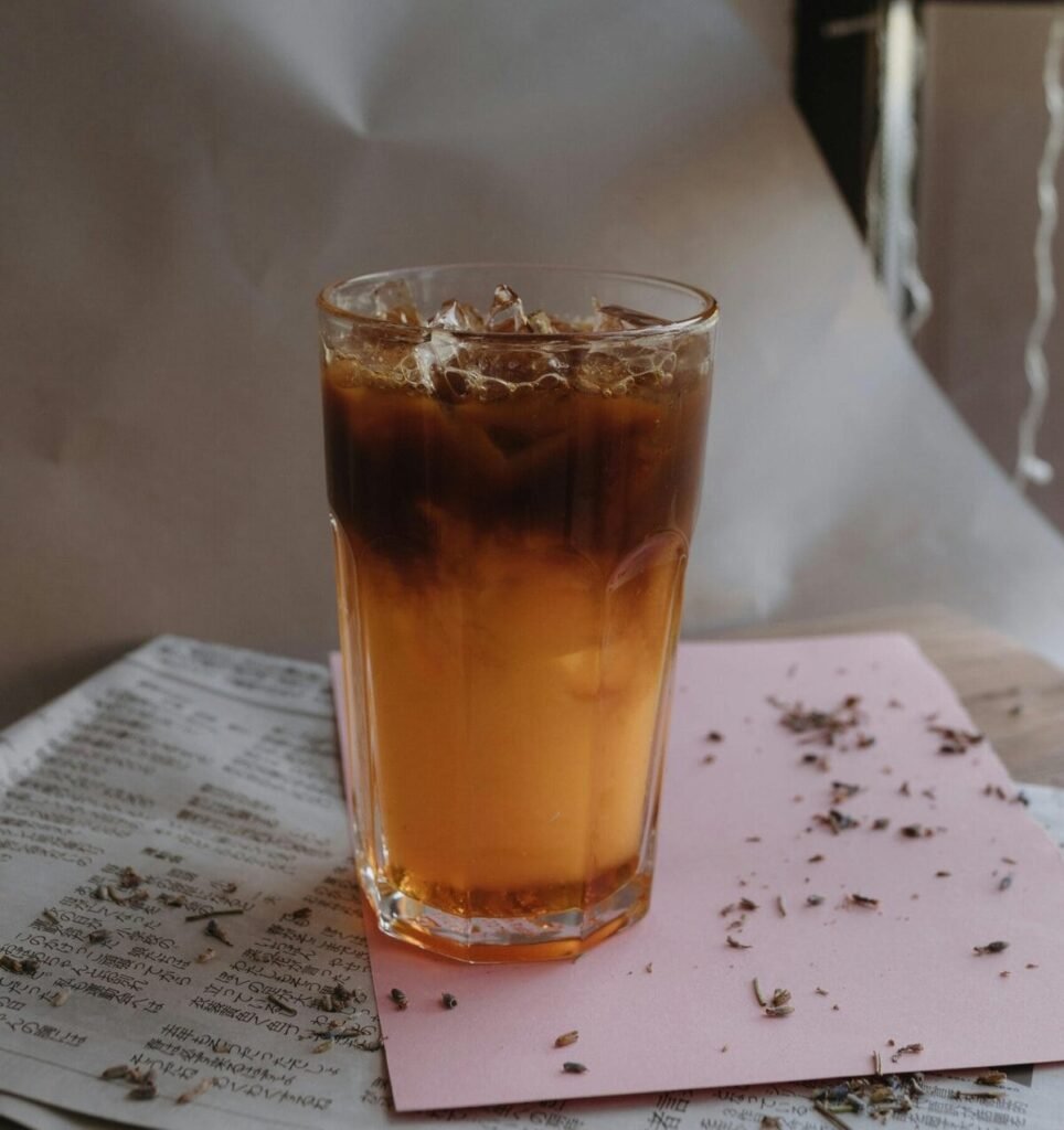 iced black tea latte