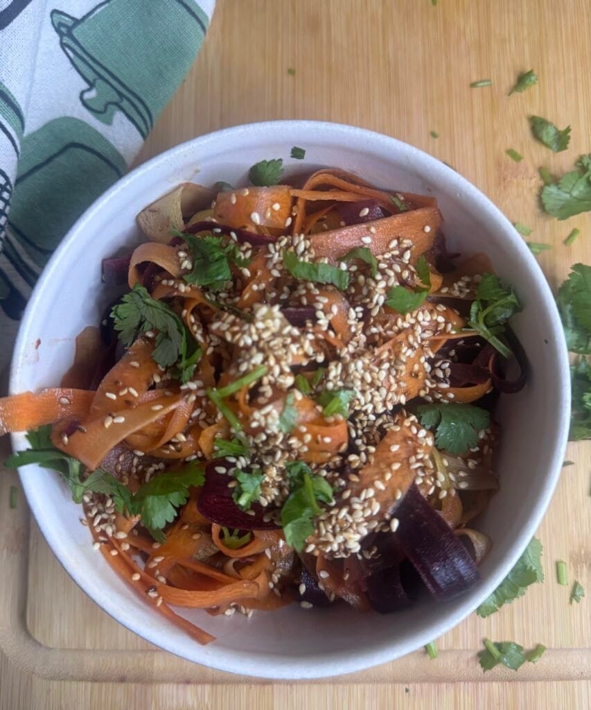 shaved carrots salad