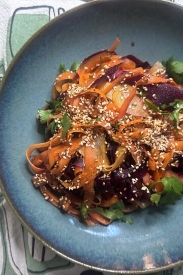 Shaved Carrots Salad with Sesame Seeds