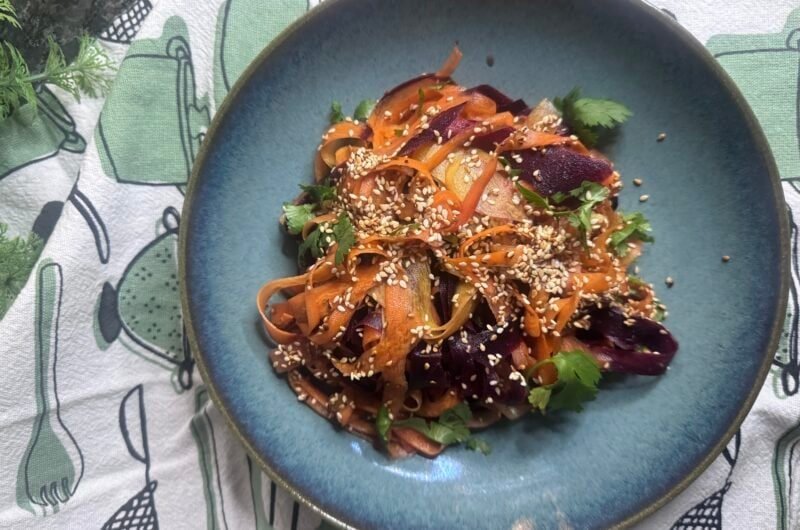 Shaved Carrots Salad with Sesame Seeds
