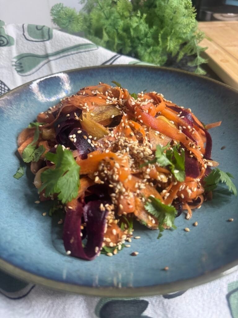 shaved carrots salad