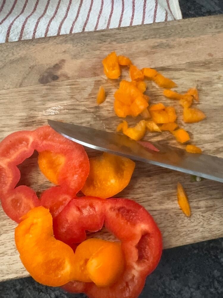 chopped peppers chopped peppers