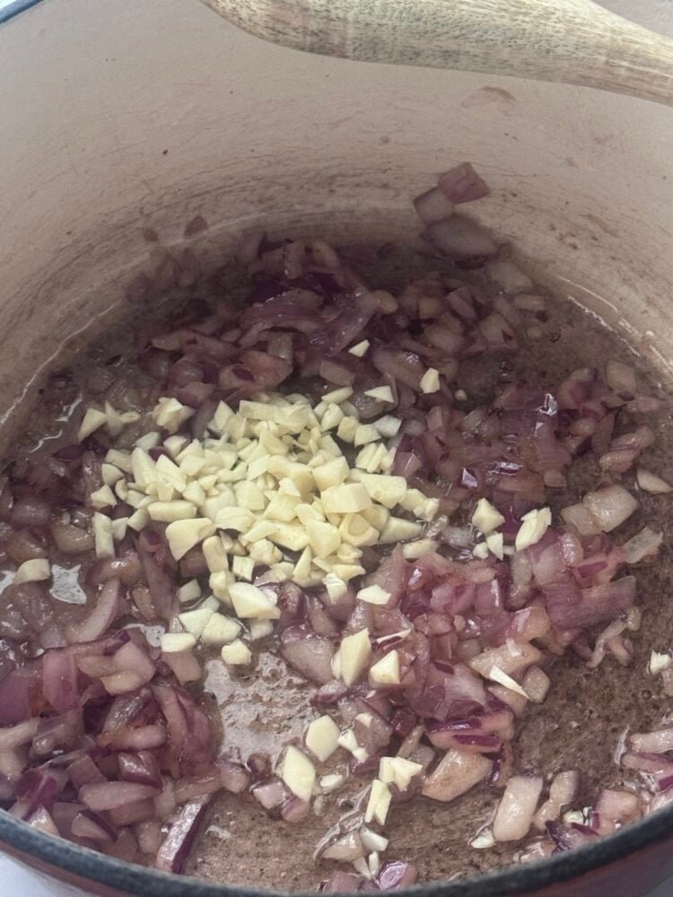 chopped garlic add garlic